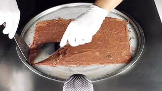 Daim Cake Ice Cream Rolls | how to make Chocolate Caramel Cake to Ice Cream - fast ASMR Recipe