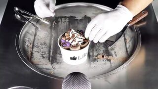 Cadbury Hot Chocolate Ice Cream Rolls | how to make Dairy Milk Ice Cream - ASMR tapping & scratching