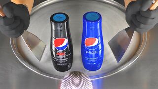 ASMR - Pepsi Ice Cream Rolls | Pepsi Max & Pepsi blue Cola Mix - tapping & scratching fast ASMR