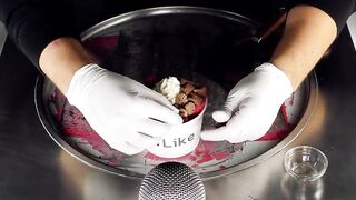 ASMR - Nutella Ice Cream Rolls | fast and rough ASMR with tapping & scratching Sounds for Tingles 4k