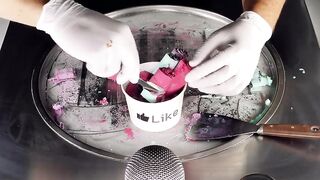 ASMR - Ice Cream Rolls with Marshmallows | how to make Marshmallow Ice Cream - satisfying Food Art