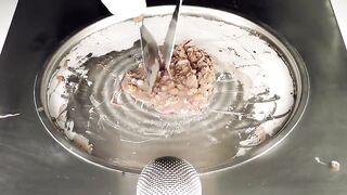 ASMR - Smarties Ice Cream Rolls | make Chocolate Chips Candy Muffins to rolled Ice Cream Dessert