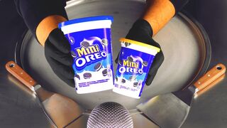 ASMR - mini OREO Ice Cream Rolls | satisfying Cookie Crunch ASMR Sounds for Tingles & Triggers in 4k