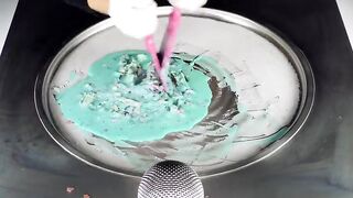 ASMR - Cornetto Mermaid Ice Cream Rolls | satisfying Food Transformation - Cone to rolled Ice Cream