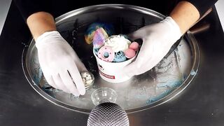 ASMR - Galaxy Donut Ice Cream Rolls | Food Artist makes Donuts to fried Ice Cream - so satisfying 남자