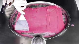 ASMR - pink Fanta Mix Ice Cream Rolls | oddly satisfying Food Fusion - fast ASMR Tingles & Triggers