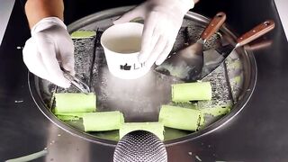ASMR - Monster Energy Ice Cream Rolls | how to make an Energy Drink to fried Ice Cream - Food Fusion