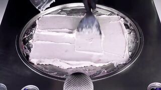 ASMR - Red Bull Ice Cream Rolls | crushing and mixing Energy Drinks to rolled Ice Cream - Food Art