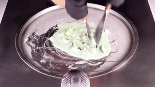 ASMR - Cucumber Ice Cream Rolls | how to make a Cucumber to Ice Cream - satisfying fast ASMR - Food