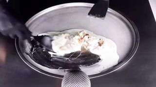 ASMR - Snickers White Ice Cream Rolls | we make Ice Cream to Ice Cream - satisfying Transformation