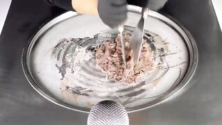 ASMR - Chocolate Candy Ice Cream Rolls | how to make duplo bar to rolled fried Ice Cream Dessert 4k