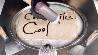 ASMR - how to make Coffee to Chocolate Ice Cream with STARBUCKS Chocolate & Coffee - Ice Cream Rolls