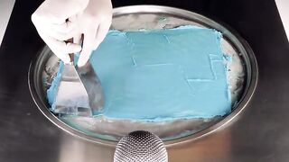ASMR - blue Pepsi Cola Ice Cream Rolls | crushing crackling tapping and scratching Sounds - Tingles