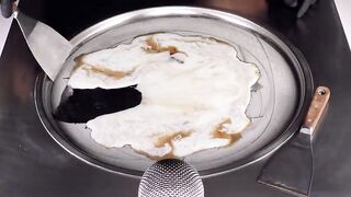 ASMR - Root Beer Ice Cream Rolls | how to turn Root Beer to Ice Cream - oddly satisfying Food Fusion