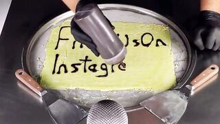 ASMR - Avocado Ice Cream Rolls | how to make Avocados to Ice Cream - relaxing Tingles & Triggers 4k