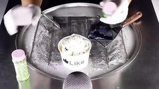 ASMR - Cherry Sprite Ice Cream Rolls | how to make Cherry & Lemon Lemonade to rolled fried Ice Cream