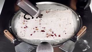 ASMR - Cherry Cola Ice Cream Rolls | how to make Dr Pepper Coca Cola & Cherries to Ice Cream - Food