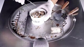 ASMR - TWIX Triple Chocolate Ice Cream Rolls | how to make a Chocolate Bar to rolled fried Ice Cream