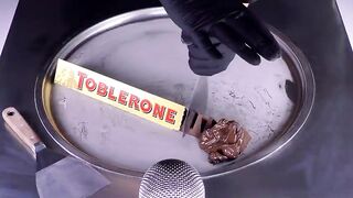 ASMR | Nutella & Toblerone - pure Chocolate Ice Cream Rolls / how to make fried Chocolate Ice Cream
