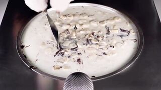 ASMR - Banana & Nutella Ice Cream Rolls | how to make fried Ice Cream - fast Chocolate Food Recipe