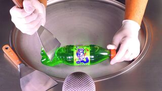 ASMR - mystical green Fanta - guess the Flavour | oddly satisfying Ice Cream Rolls #what the fanta ?