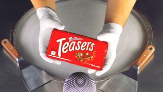 ASMR - maltesers Teasers Ice Cream Rolls | oddly satisfying rolled fried Ice Cream with Chocolate 4k