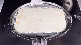 ASMR - Fanta Mango Lemonade Ice Cream Rolls | tapping scratching crushing Tingles - Food  芋泥 韓国料理