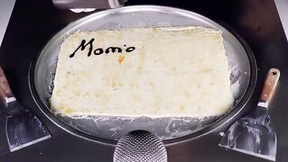 ASMR - Mango Ice Cream Rolls - satisfying Food Fusion | how to make delicious Ice Cream with Mangos