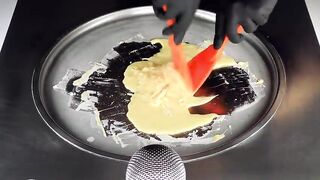 ASMR - MIRINDA Ice Cream Rolls | how to make Beverage to Food - oddly satisfying Orange Lemonade 4k