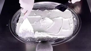 ASMR - Rainbow FANTA Ice Cream Rolls - Experiment | oddly satisfying colors - colorful Food Beverage