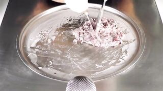 ASMR - Strawberry & OREO Ice Cream Rolls | satisfying Ice Cream with Strawberries & Cookies 4k Food