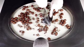 ASMR - Kinder Choco Bons Ice Cream Rolls | Kinder Chocolate Eggs - tapping & scratching fast ASMR 4k
