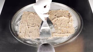 ASMR - Macaron Ice Cream Rolls | fast & rough ASMR Tingles and Triggers with tasty Macarons - Food