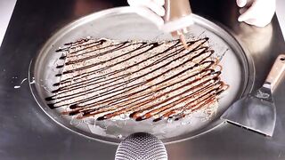 ASMR - Daim Chocolate Caramel Bar Ice Cream Rolls | oddly satisfying rolled fried Ice Cream Recipe