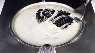ASMR - Cola & Milk Ice Cream Experiment | oddly satisfying ASMR with Coca-Cola Coke Ice Cream Rolls