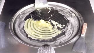 ASMR - Fanta Pineapple Ice Cream Rolls | how to make oddly satisfying Lemonade Ice Cream - fast ASMR