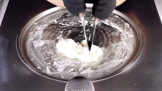 ASMR - Fanta Pineapple Ice Cream Rolls | how to make oddly satisfying Lemonade Ice Cream - fast ASMR