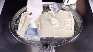 ASMR - Red Bull Cola Ice Cream Rolls | satisfying Ice Cream with Cola - tapping scratching & eating