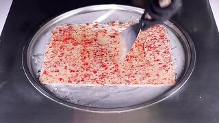 ASMR - extreme spicy Ice Cream Rolls | oddly satisfying Food Video - fast rough ASMR intense Tingles