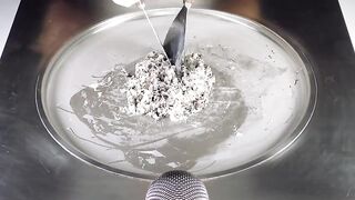 ASMR - milka & OREO Ice Cream Rolls | how to make oddly satisfying Ice Cream - fast rough ASMR Food