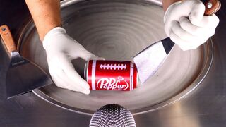 ASMR - Dr Pepper Ice Cream Rolls | oddly satisfying Cola Tingles - American Football Edition 2020 4k