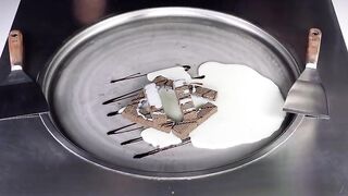 ASMR - Bauducco Maxi Wafer with Ovomaltine Ice Cream Rolls | oddly satisfying rough ASMR Tingles 4k