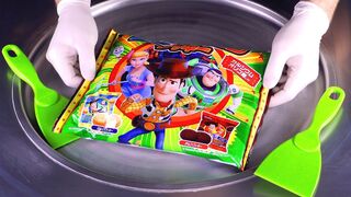 ASMR - Toy Story Cookies Ice Cream Rolls | oddly satisfying fast ASMR with delicious Cookies & Cream