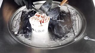 ASMR - Tomato Ice Cream Rolls | how to make Tomato Ice Cream with Ketchup - fast ASMR relax tingles