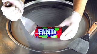 ASMR - Fanta Cherry & Apple Ice Cream Rolls | oddly satisfying ear to ear tingles & relax Sounds 4k