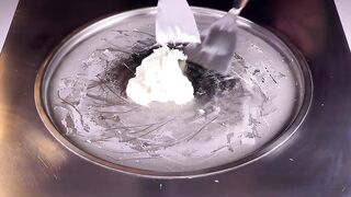 ASMR - Lemon Ice Cream Rolls | how to make Citron rolled Ice Cream with fresh Lemons - fast ASMR 4k