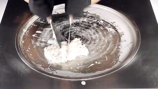 ASMR - Coca-Cola Ice Cream Rolls | how to make Vanilla Coke Ice Cream - tapping scratching eating 4k