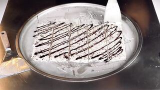 ASMR - kinder Chocolate Ice Cream Rolls | how to make satisfying Santa Claus rolled fried Ice Cream