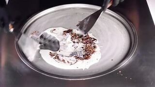 ASMR - Grand Ferrrero Rocher Ice Cream Rolls | satisfying Chocolate tapping and scratching tingles