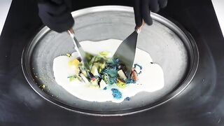 ASMR - Ice Cream Rolls | how to make satisfying Pikachu & Cookie Monster rolled fried Ice Cream Food